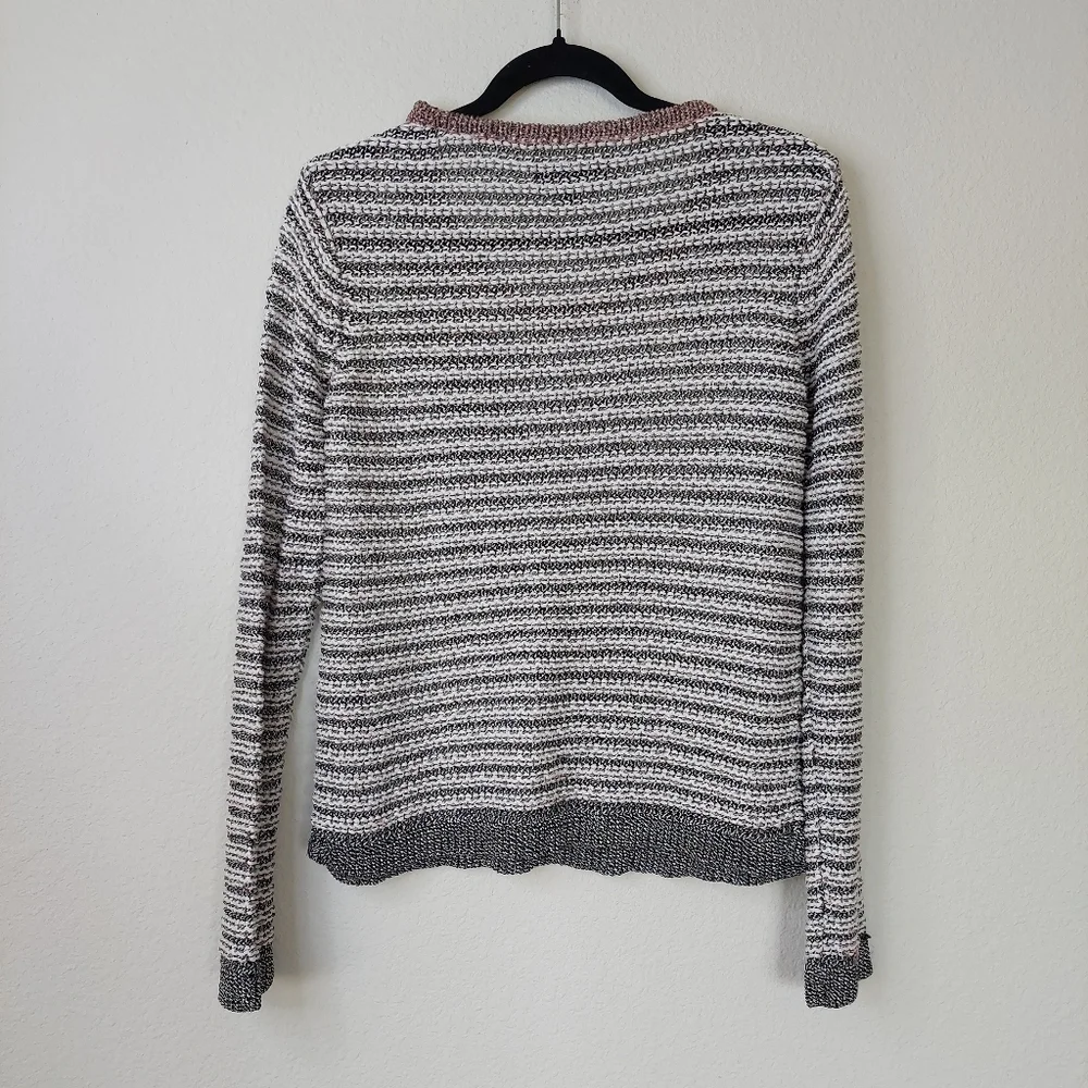 Rag and Bone Striped Metallic Long Sleeve Sweater‎ Size Small